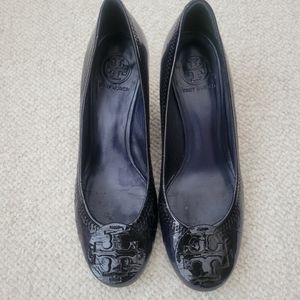 Tory Burch Patent Leather Wedge Pump